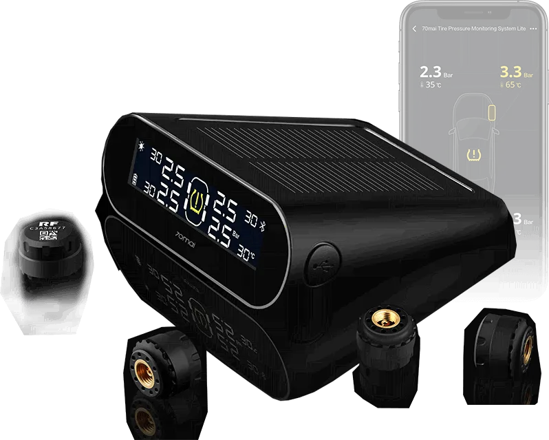 Монитор давления в шинах 70Mai TPMS Lite (MIDRIVE T02), внешняя установка-0